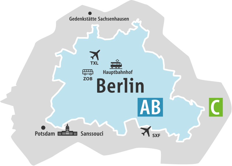 Транспортные зоны Берлина. Berlin зона ABC. Карта транспорта Берлина. Карта ABC Berlin.